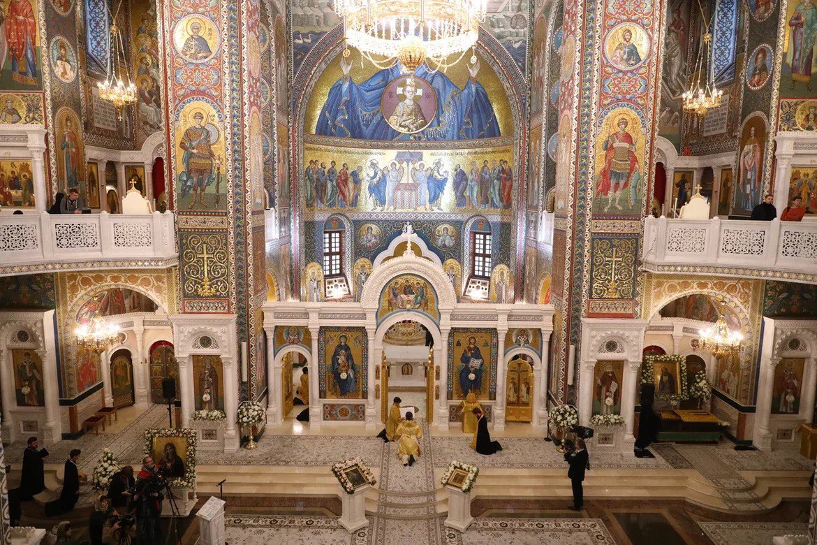 Освящение Благовещенского собора в Дивеевском монастыре